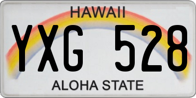 HI license plate YXG528