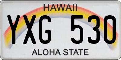 HI license plate YXG530