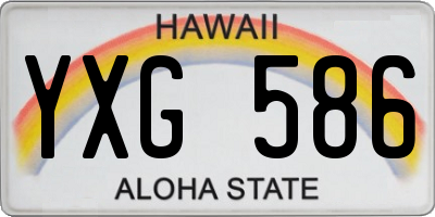 HI license plate YXG586