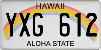HI license plate YXG612
