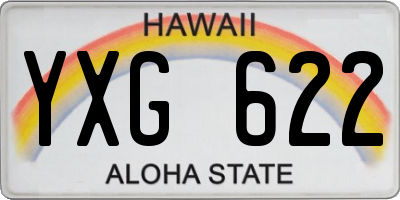 HI license plate YXG622