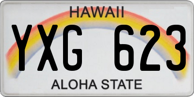 HI license plate YXG623