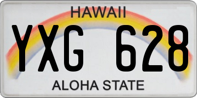 HI license plate YXG628