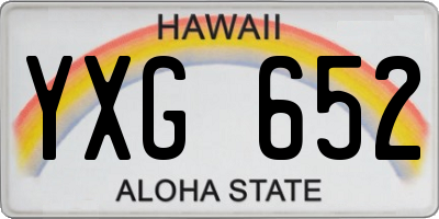 HI license plate YXG652