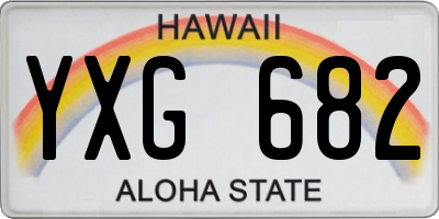 HI license plate YXG682