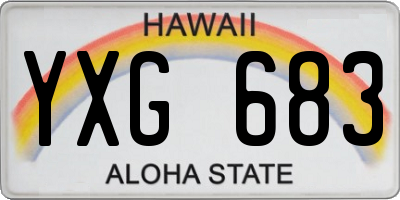 HI license plate YXG683