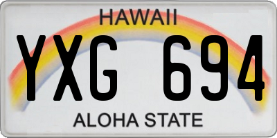 HI license plate YXG694