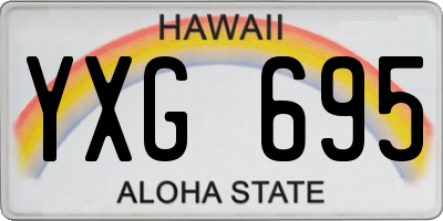 HI license plate YXG695