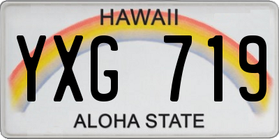 HI license plate YXG719