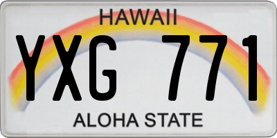 HI license plate YXG771