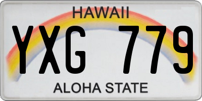HI license plate YXG779