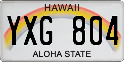 HI license plate YXG804
