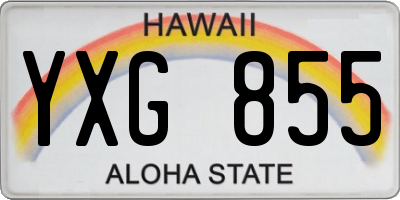 HI license plate YXG855
