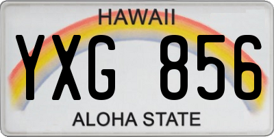 HI license plate YXG856