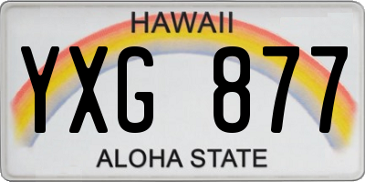 HI license plate YXG877