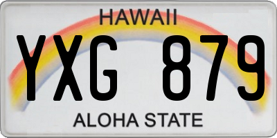 HI license plate YXG879