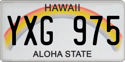 HI license plate YXG975