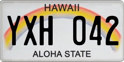 HI license plate YXH042