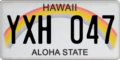 HI license plate YXH047