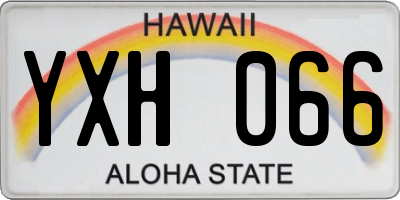 HI license plate YXH066