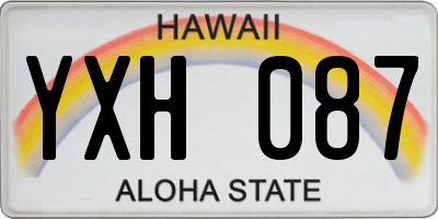 HI license plate YXH087