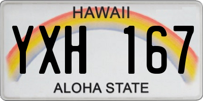 HI license plate YXH167