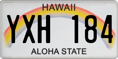 HI license plate YXH184