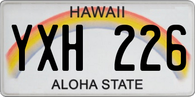 HI license plate YXH226