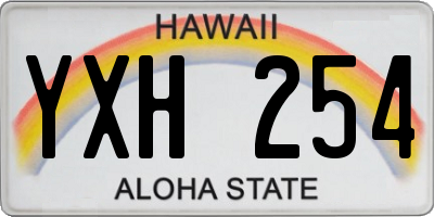 HI license plate YXH254