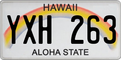 HI license plate YXH263