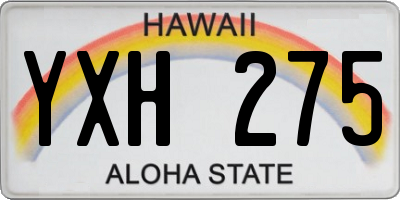 HI license plate YXH275