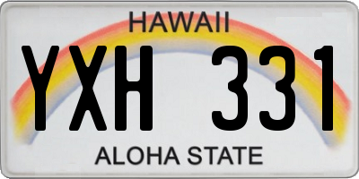 HI license plate YXH331