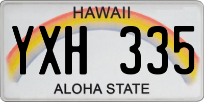 HI license plate YXH335