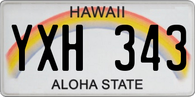 HI license plate YXH343