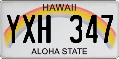 HI license plate YXH347