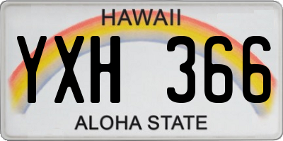 HI license plate YXH366