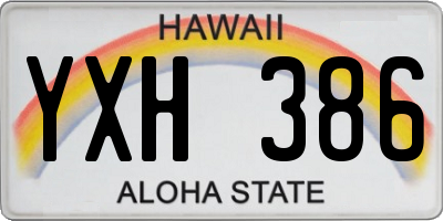 HI license plate YXH386