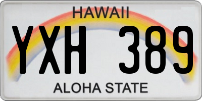 HI license plate YXH389