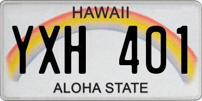 HI license plate YXH401