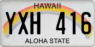 HI license plate YXH416