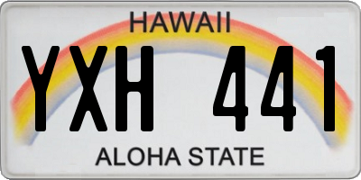 HI license plate YXH441