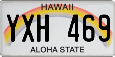 HI license plate YXH469
