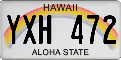 HI license plate YXH472