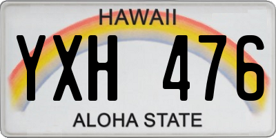 HI license plate YXH476