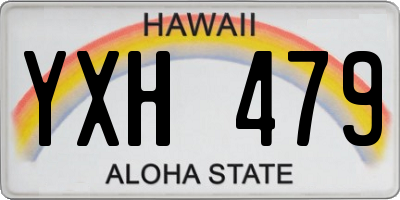 HI license plate YXH479