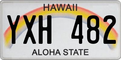 HI license plate YXH482