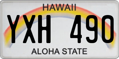 HI license plate YXH490