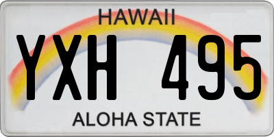 HI license plate YXH495
