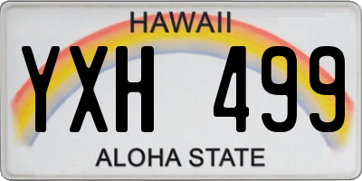 HI license plate YXH499