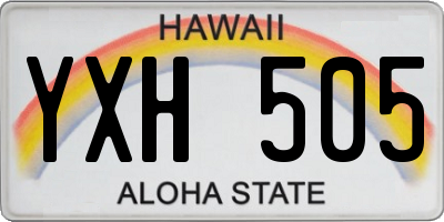 HI license plate YXH505